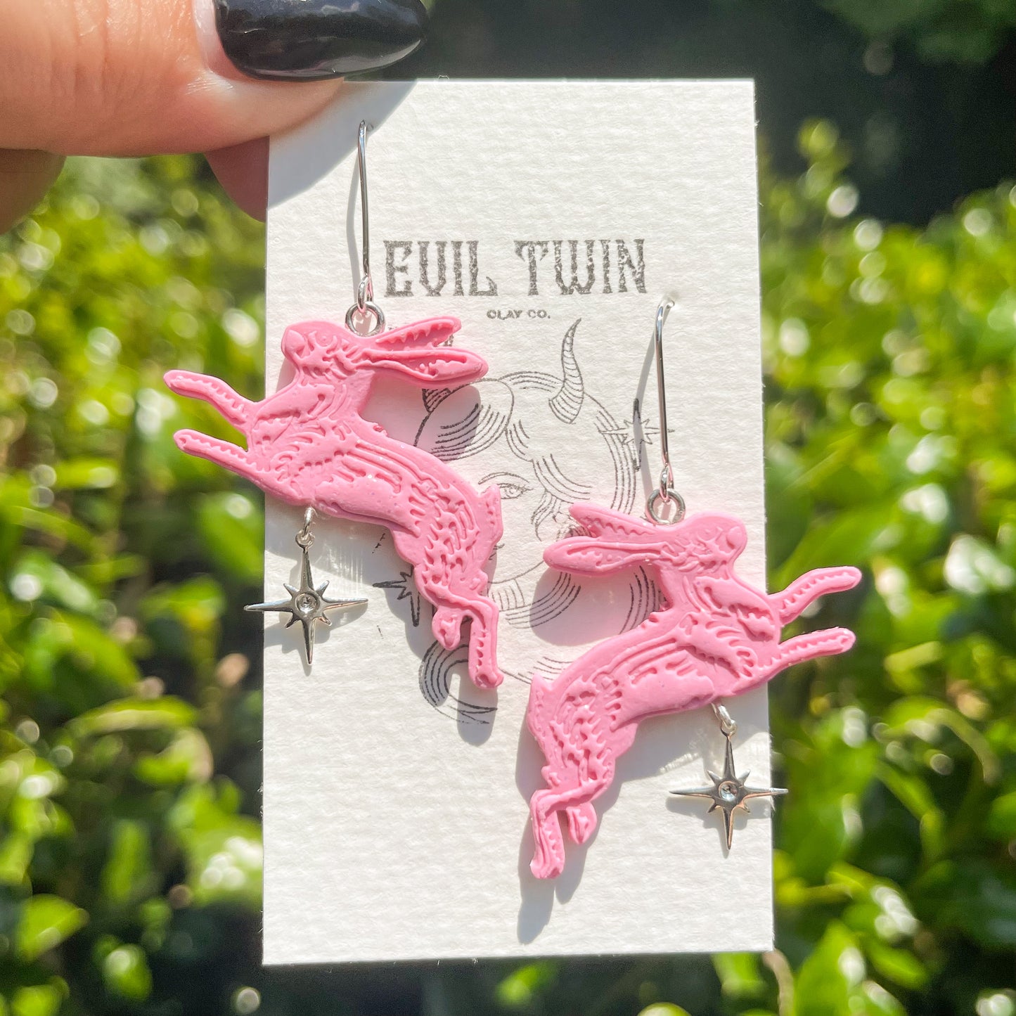 Sparkly Pink Jumping Rabbits