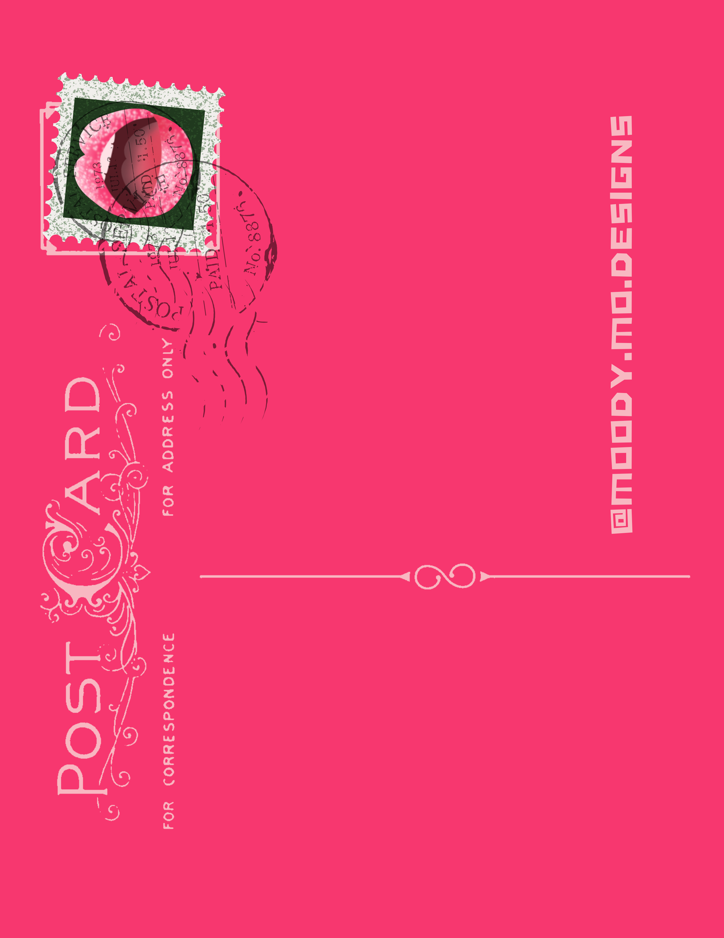 MOODY MO DESIGNS // Bloody Chopsticks & Eyeball Sushi POSTCARD