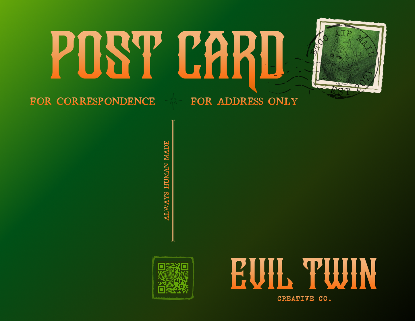 Peter Steele // Type O Negative // Green Man // POSTCARD