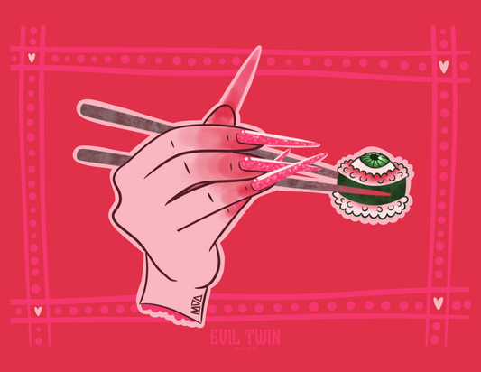 Bloody Chopsticks & Eyeball Sushi // POSTCARD